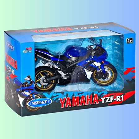 Yamaha YZF-R1 Mavi Renk 1:10 Ölçekli - Mavi Su Dünyası