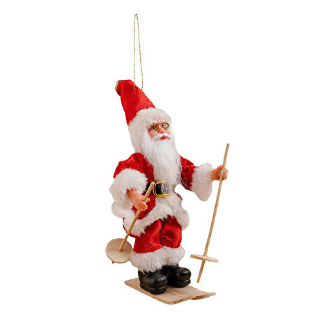 Kızaklı Noel Baba Kırmızı 17 cm- Mavi Su Dünyası