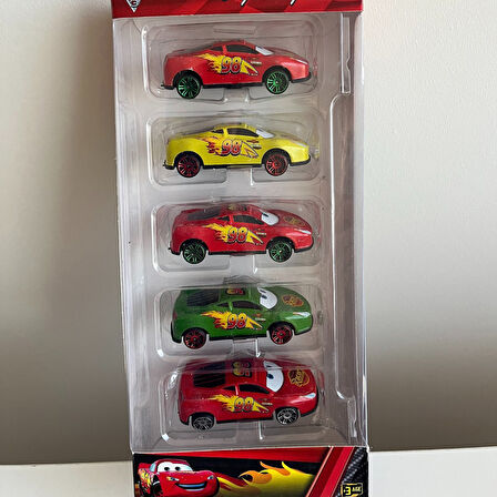 Metal Arabalar Racer 5' li Şehir Araçları - Araçlar 8 Cm' dir