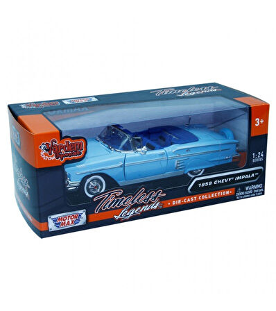 1958 Model Klasik Chevy Impala 1:24 Ölçekli