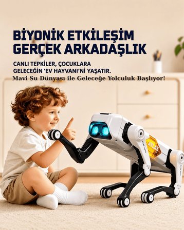 Uzaktan Kumandalı ve Mobil Kontrollü Şarjlı Yapay Zekalı Robot Köpek | Sesle Kontrol | Şarkı Söyleme | Dans Etme | Uzaktan Kontrol Robot Köpek