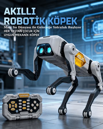 Uzaktan Kumandalı ve Mobil Kontrollü Şarjlı Yapay Zekalı Robot Köpek | Sesle Kontrol | Şarkı Söyleme | Dans Etme | Uzaktan Kontrol Robot Köpek