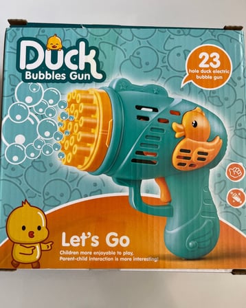 Köpük Tabancası Bubble Pilli Ördekli Köpük Tabancası 15 Cm