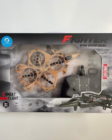 Uzaktan Kumandalı Kahverengi Uçak Dron | 2.4Ghz 360 Derece Dönen | Otomatik İniş Kalkış