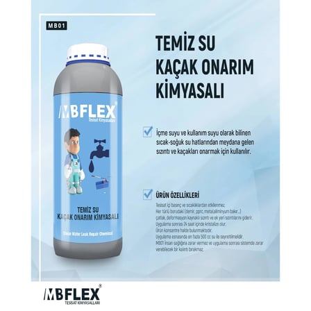 MBFlex Temiz Su Kaçak Onarım Kimyasalı 1000ml