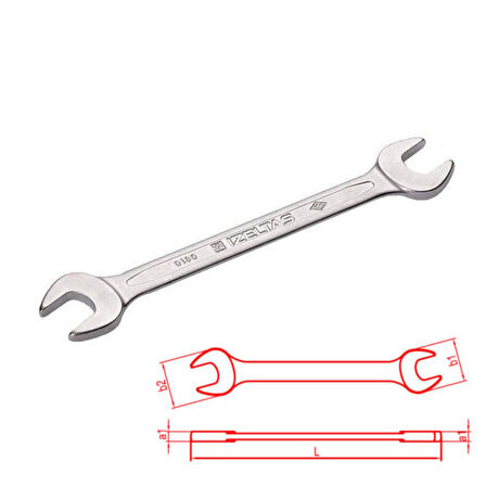 İzeltaş 46x50 mm İki Ağız Anahtar Uzun Boy 0130014650  