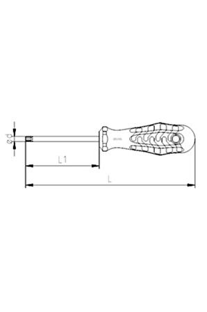 İzeltaş 4776180015 Tr 15 Delikli Torx Uçlu Tornavida