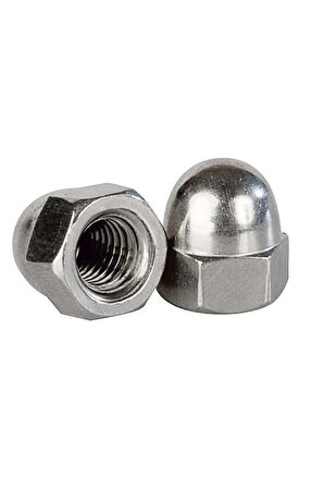 Kör Somun Kaplamalı Metrik 6 mm Beyaz 10'lu Paket