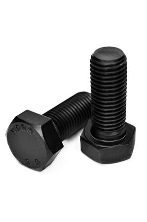 Çelik Civata Altı Köşe 12x20 8.8 Tam Paso 933 Siyah 10 Adet