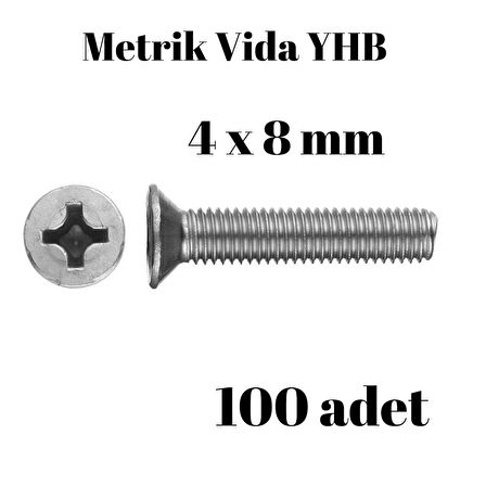 Metrik Vida Civata Yhb 4x8 100'lü Paket