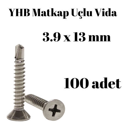 Matkap Uçlu Vida YHB 3,9x13 100'lü Paket