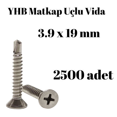 Matkap Uçlu Vida YHB 3,9x19 2500'lü Paket