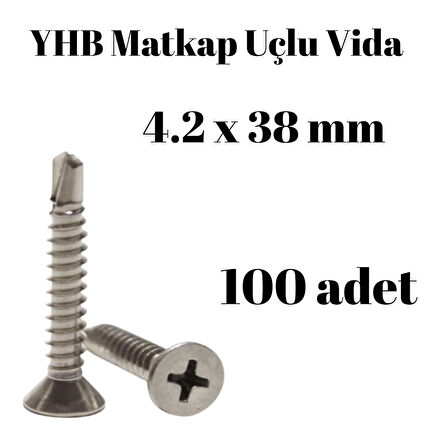 Matkap Uçlu Vida YHB 4,2x38 100'lü Paket