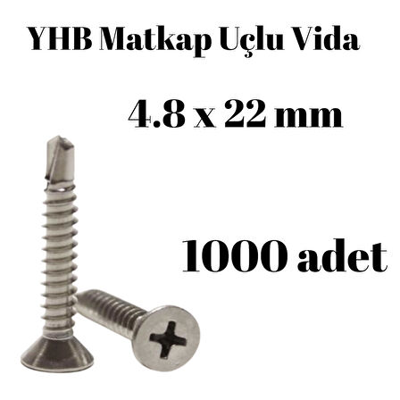 Matkap Uçlu Vida YHB 4,8x22 1000'li Paket