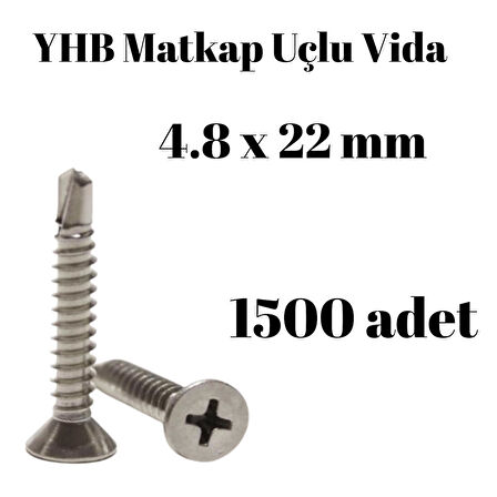 Matkap Uçlu Vida YHB 4,8x22 1500'lü Paket
