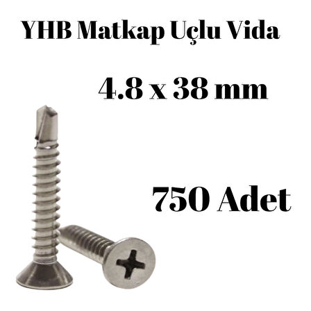 Matkap Uçlu Vida YHB 4,8x38 750'li Paket