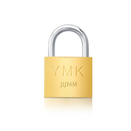 YMK Asma Kilit Sarı Kısa 38 MM YMK-1238B