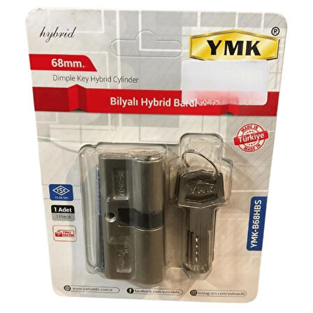 Ymk 68 mm Bilyalı Barel Nikel Kapı Bareli 3 Anahtarlı YMKB68HBS