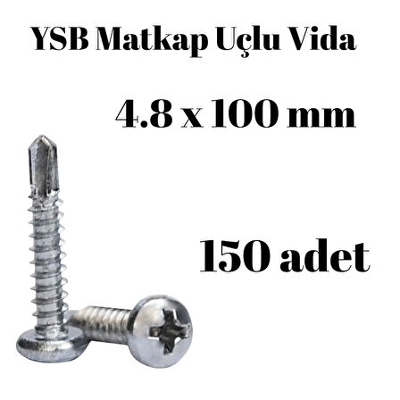 Matkap Uçlu Akıllı Vida YSB 4,8x100 150'li Kutu Yıldız Silindir Başlı