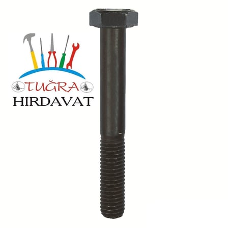 M18x150 Din 931 8.8 Kalite Akb Yarım Paso Çelik Civata Siyah 5 Ad