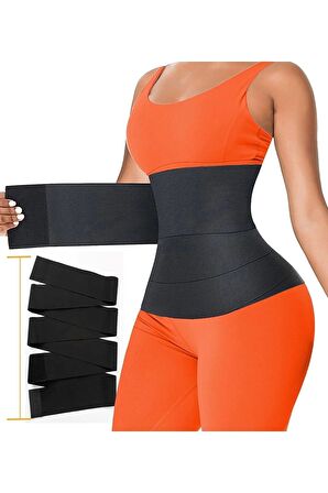 CKSpor Tummy Wrap Bel Inceltici Yağ Yakıcı Sıkılaştırıcı 4 Mt Kum Saati Bel Korsesi Tummy Wrap Waist