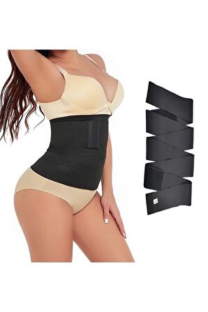 Waist Trainer Tummy Wrap Inceltici Zayıflatıcı Bele Dolamalı Kum Saati Görünümü 4m Sarmal Bel Korses