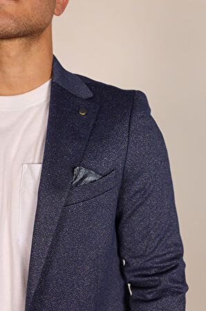 Vad Mavi 1263 Erkek Blazer Spor Ceket