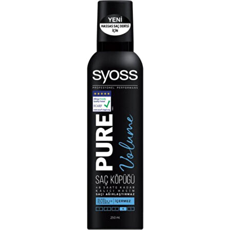 Syoss Pure Volume Tutuş 4 Saç Köpüğü 250 ml-4015100217155