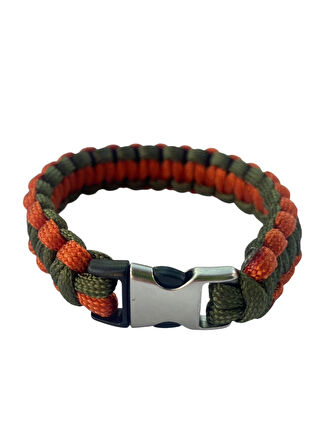 TURUNCU-HAKİ PARACORD KOBRA BİLEKLİK