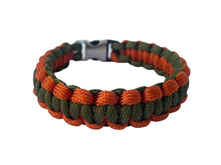TURUNCU-HAKİ PARACORD KOBRA BİLEKLİK
