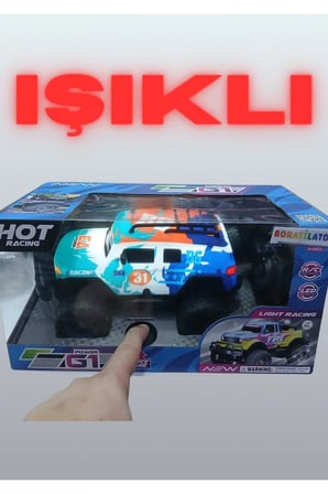 1:15 ÖLÇEK 27 MHZ IŞIKLI 15 KM HIZLI ŞARJLI FULL FONKSİYON UZAKTAN KUMANDALI OFF ROAD ARABA