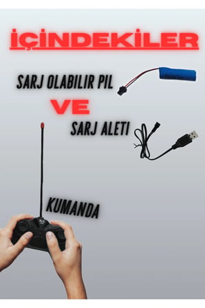 1:15 ÖLÇEK 27 MHZ IŞIKLI 15 KM HIZLI ŞARJLI FULL FONKSİYON UZAKTAN KUMANDALI OFF ROAD ARABA