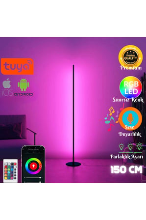 TUYA SMART UYUMLU Telefon Ve Kumanda Kontrollü Oda Aydınlatma Sistemi Full Rgb - 150 Cm WİFİ