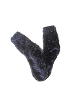Tüylü Kışlık Termal Çorap Dikişsiz Peluş Şık Rahat Füme Ev-parti Çorabı.