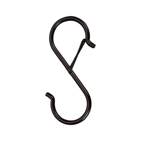 Microcase Emniyet Kilitli S Kanca Askı - Mutfak Banyo Gardırop Düzenleyici Paslanmaz Çelik Askı Aparatı Siyah 1 Adet - AL5883