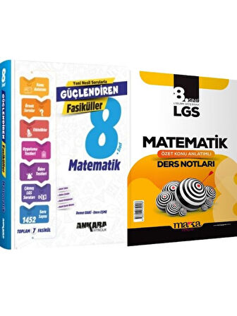 Ankara LGS Matematik Fasikülleri ve Marka LGS Matematik Ders Notları 2 li Set