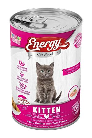 Energy Tavuklu Yavru Yaş Konserve Kedi Maması 400 G - 4 Adet
