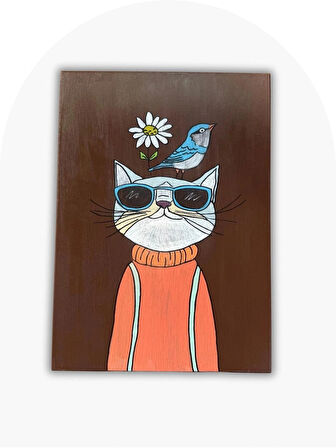 Kedili Ahşap Tasarım Tavla