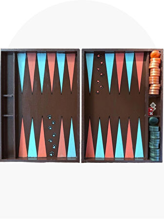 Kedili Ahşap Tasarım Tavla