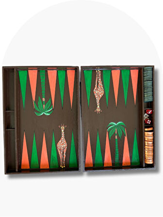 Zürafa Model Ahşap Tasarım Tavla