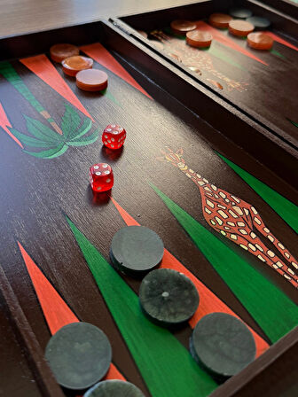 Zürafa Model Ahşap Tasarım Tavla