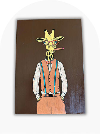 Zürafa Puro Model Ahşap Tasarım Tavla