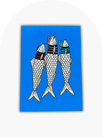 Balık Model Ahşap Tasarım Tavla 