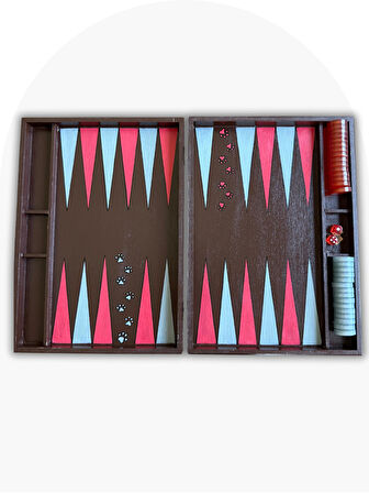 Korsan Kedi Model Ahşap Tasarım Tavla