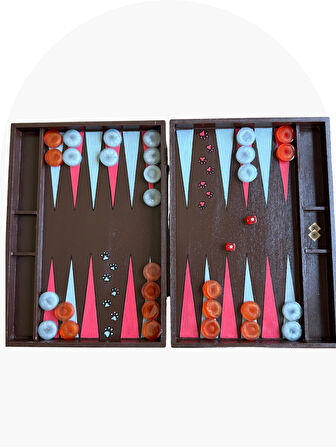 Korsan Kedi Model Ahşap Tasarım Tavla