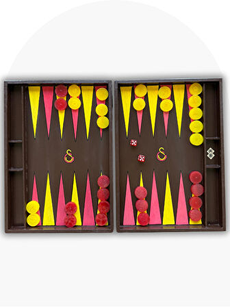 Galatasaray Aslan Model Ahşap Tasarım Tavla