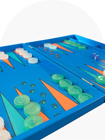 Köpek Model Ahşap Tasarım Tavla