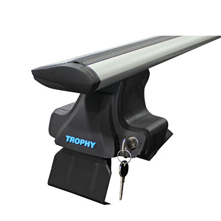 TrophyBars Kilitli Port Bagaj Ayağı Tavan Çıtası Barı Ara Atkı Oluksuz Siyah 130cm 61.01.998.0130