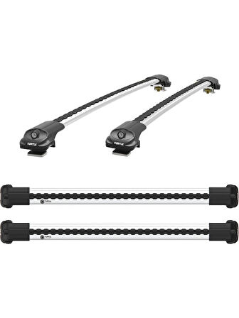 Dacia Sandere Stepway 2013-2020 Uyumlu Turtle Air-1 Full Kit Tavan Ara Atkı Seti 82-82cm Gri