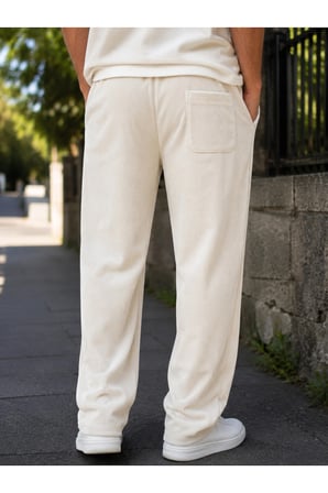 Erkek Fitilli Jogger Pantolon Lastikli Bel Bağcıklı Regular Paça Rahat Kesim Mevsimlik